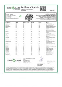 Green Roads CBD Terpenes Oil Pineapple Express 100mg Lab Report